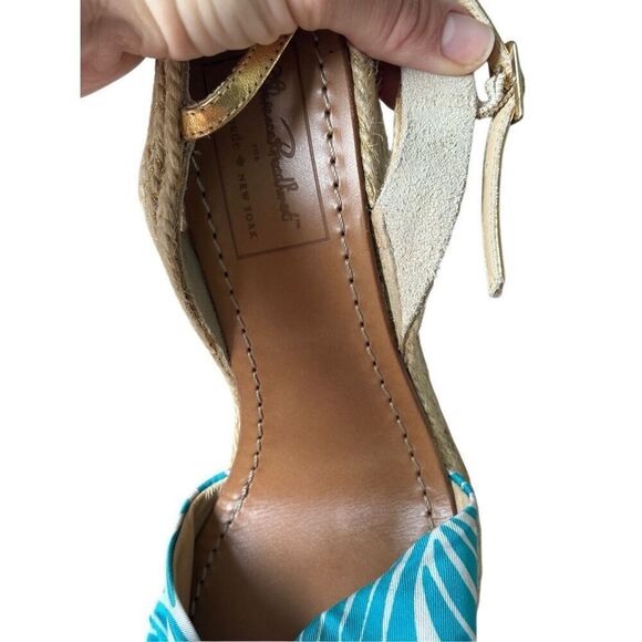 Kade Spade New York Florence Broadhurst Wedge Sandals size 8.5 Espadrille Open T - Picture 8 of 12